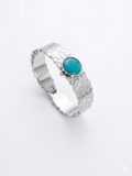 Silver X Blue Bangle