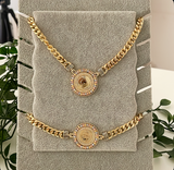 Gold Coin Heavy Chain With Bracelet