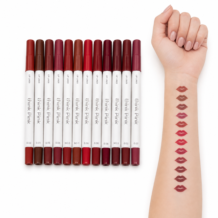 12 Colors Creamy Precise Tip Lip Liners Set Can Be Sharpened