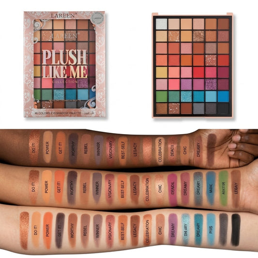 48 Colors Matte, Shimmer & Glitter High Pigment Eyeshadow Colors Big Size