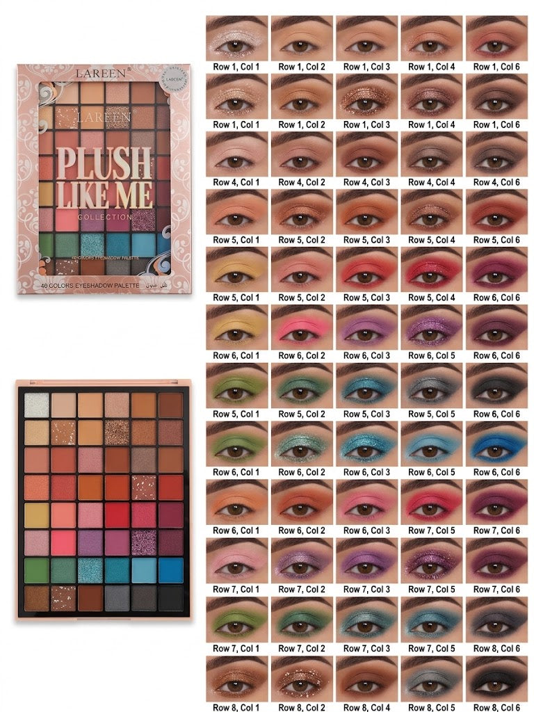 48 Colors Matte, Shimmer & Glitter High Pigment Eyeshadow Colors Big Size