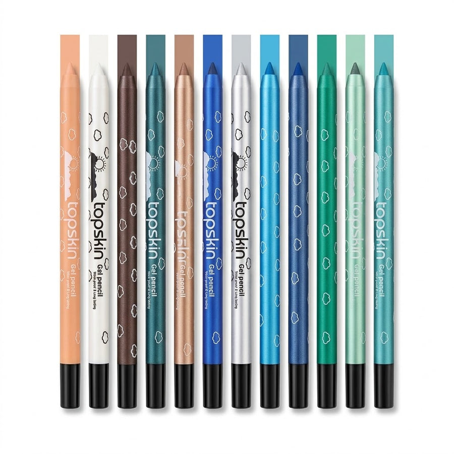 12 colors Gel Pencil Eye Kohl Smudge Proof Long Lasting - Can Be Sharpened