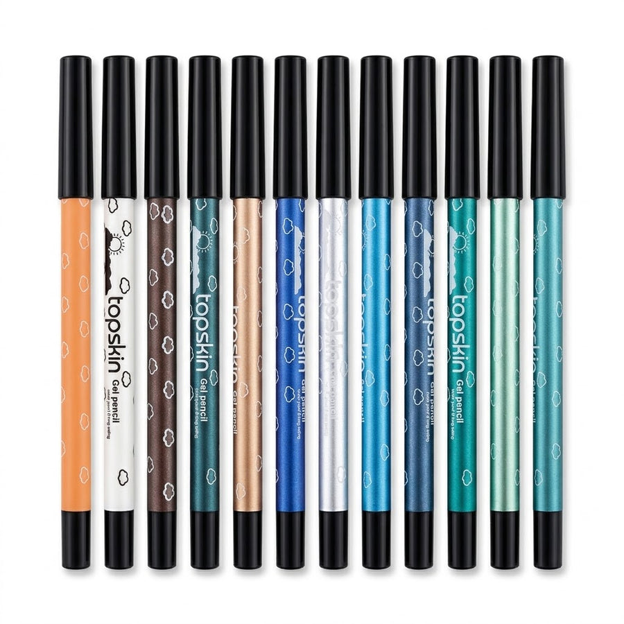 12 colors Gel Pencil Eye Kohl Smudge Proof Long Lasting - Can Be Sharpened