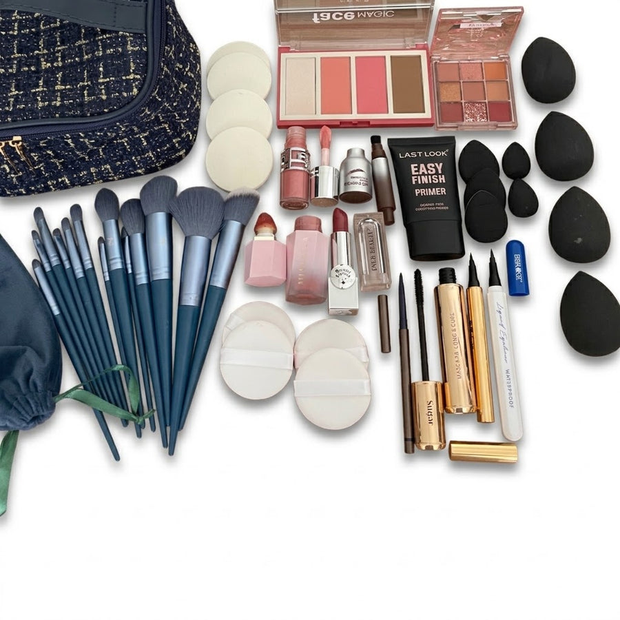 Full Makeup Bundle With Bag & Tools