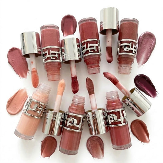 6 Colors Lip Glosses Set Decorated Bottle