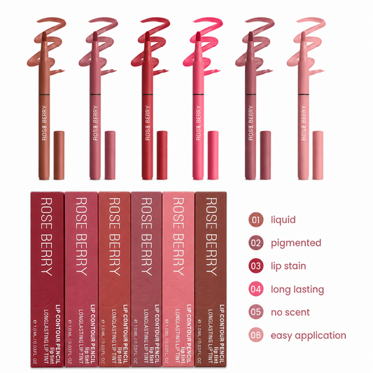 6 Colors lip Stain Long Lasting Lip Tint Set