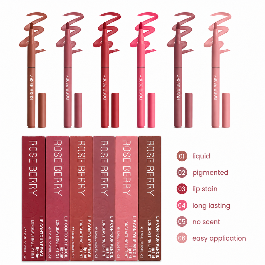 6 Colors lip Stain Long Lasting Lip Tint Set