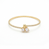 Gold Pearls Strassed Cuff