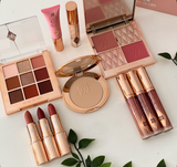 Bronze Luxurious Makeup Bag With Makeup Bundle