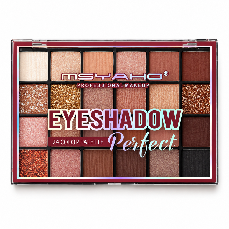 24 Perfect Colors Matte, Shimmer and Glitter Eyeshadow Palette