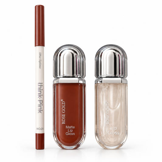 Shade on fire lip trio set lipliner lip gloss matte lip gloss Bunlde