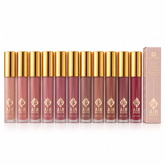12 Colors Air Brush Matte Liquid Lipsticks NO DRYING- CREASING OR SETTLING INTO FINE LINES