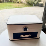 White X Blue Leather Organizer