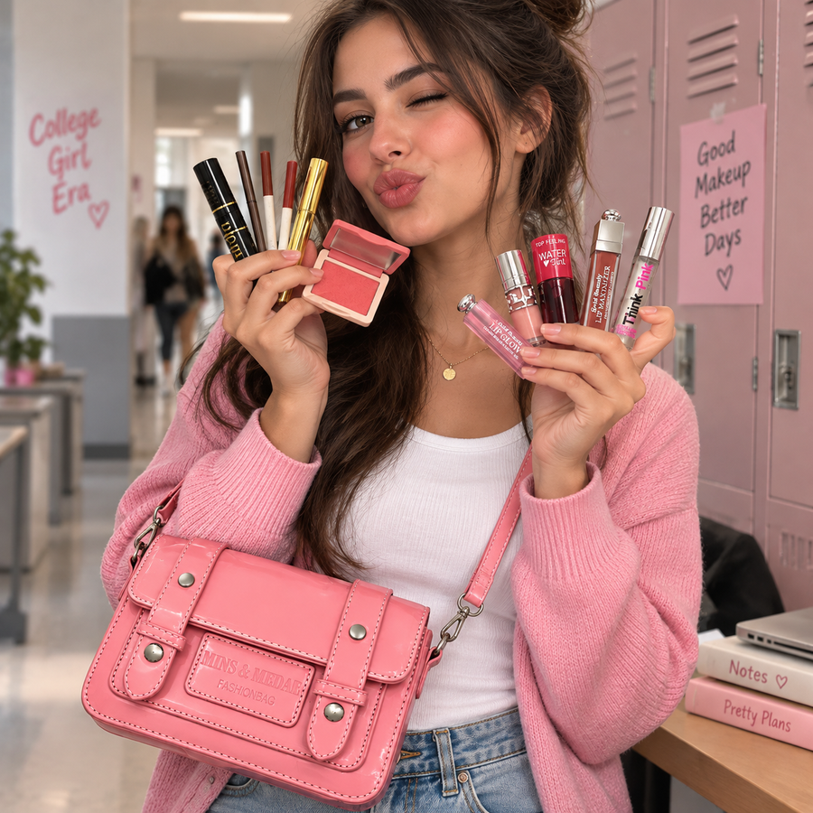 Pink Naughty College Makeup with Bag
